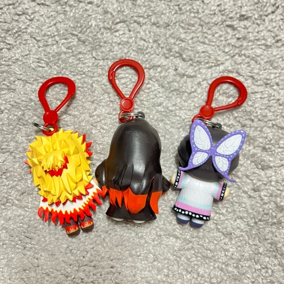 Demon Slayer Set of 3 Keychain Toys - Rengoku, Nezuko, & Shinobu - Picture 2 of 4